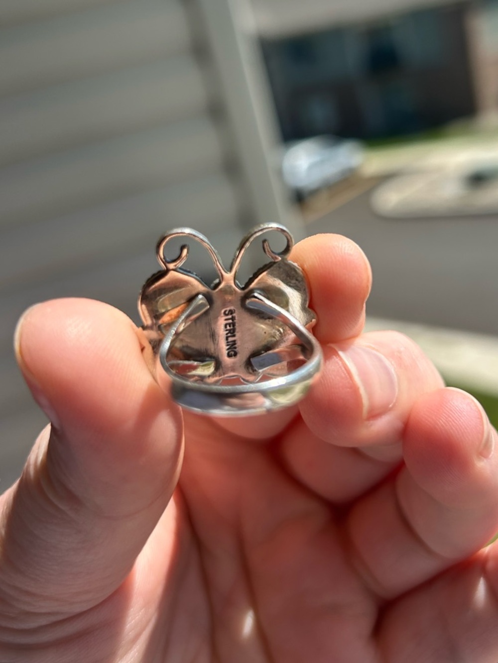 Turquoise Butterfly Ring - Picture 2 of 5